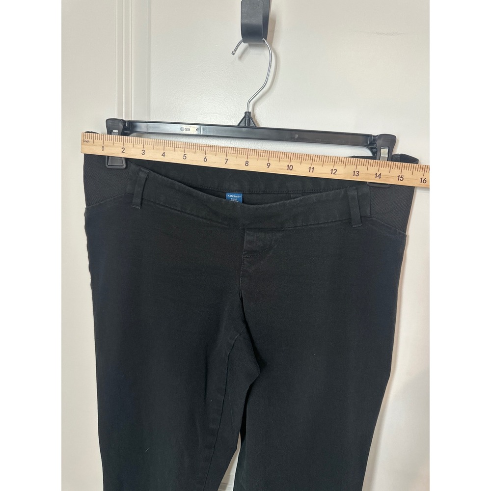 Old Navy Maternity Pixie Straight Side Panel Black Pants Trousers Workwear - Picture 4 of 9